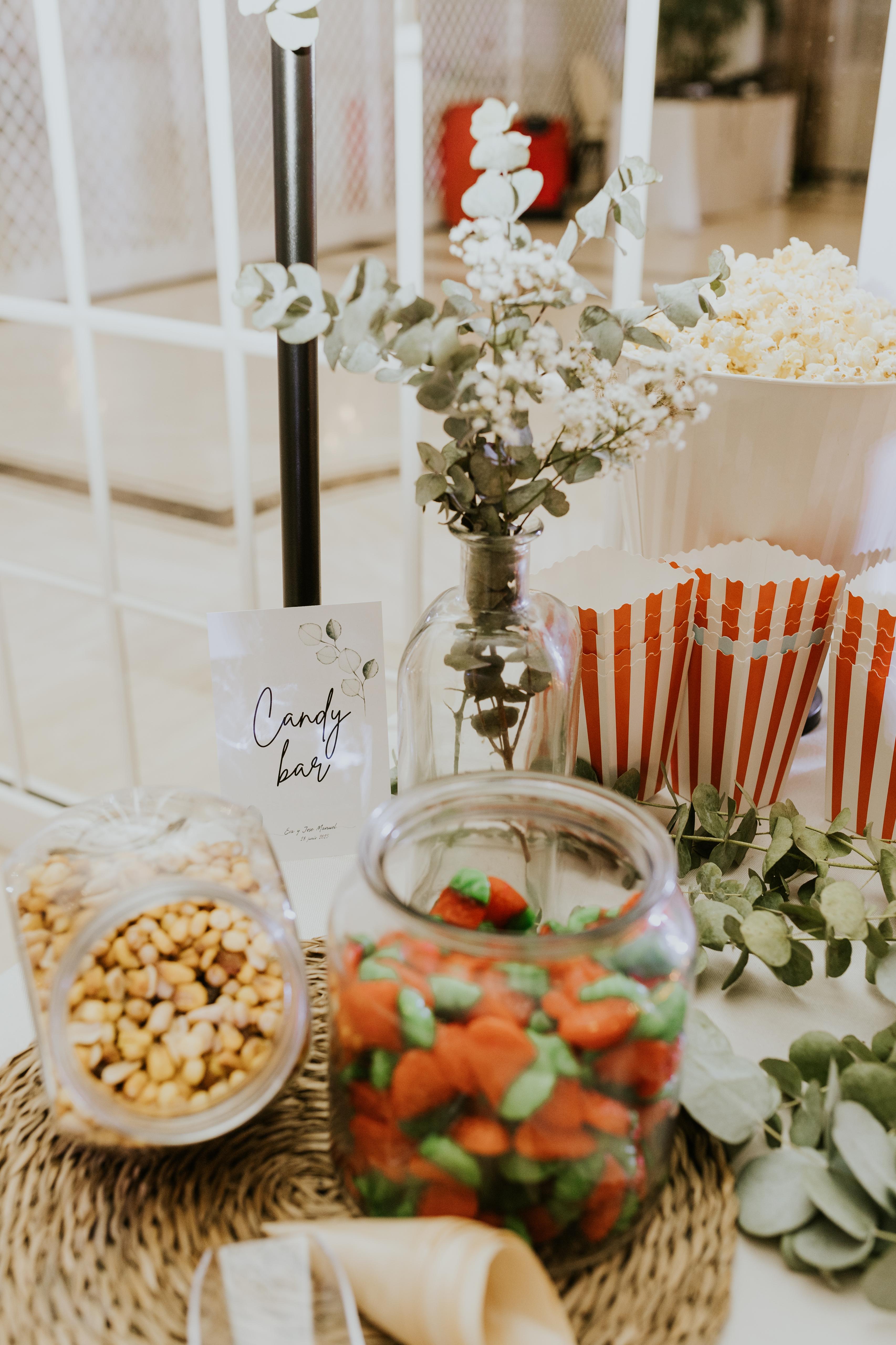 Montaje de candy bar rústico